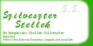 szilveszter stellek business card